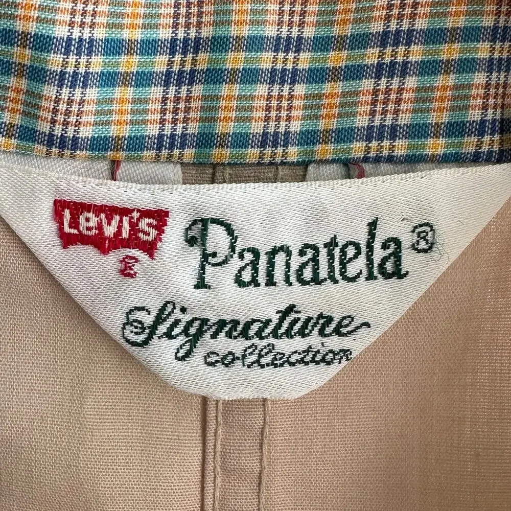 Vintage Levi’s Panatela Signature Shirt 70s Beige Military Button Down M